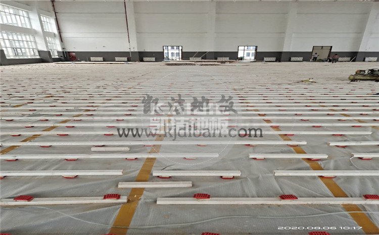 徐州黄集机场体育馆木地板项目-凯洁体育木地板厂家