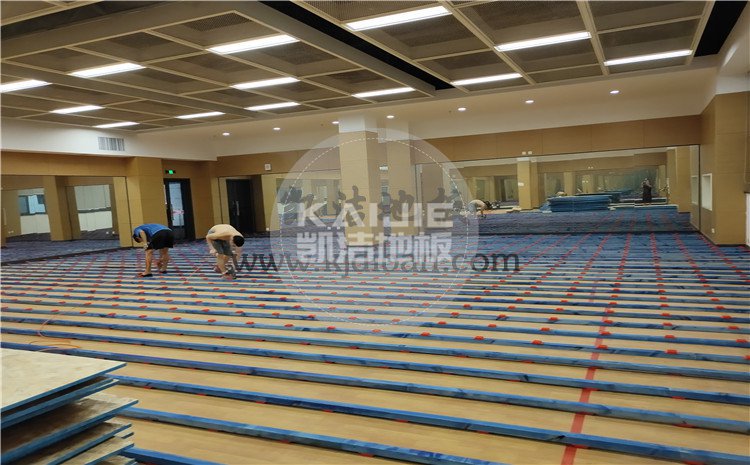 凯洁杭州高级中学钱江校区形体房木地板项目-凯洁体育木地板厂家