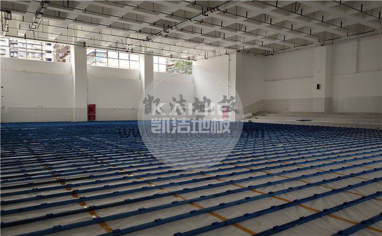 四川绵阳实验中学体育馆木地板项目-凯洁体育木地板厂家