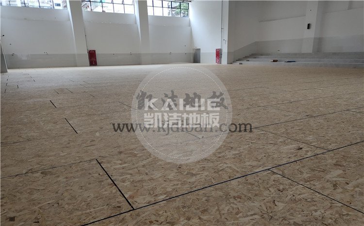 四川绵阳实验中学体育馆木地板项目-凯洁体育木地板厂家